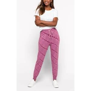 NEW SPLENDID journey jogger in bordeaux tie dye